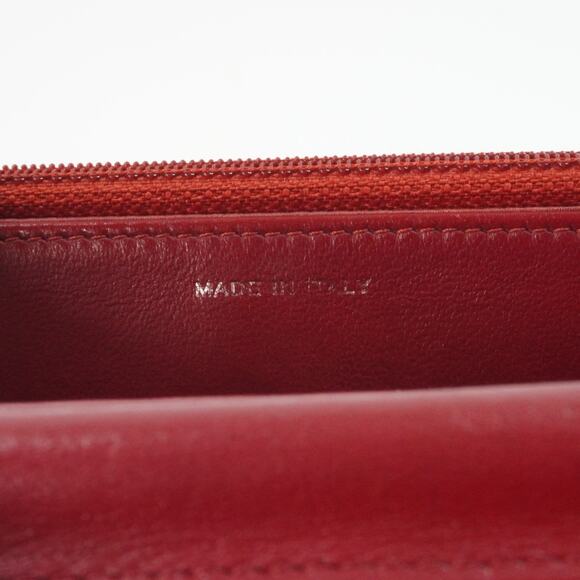 CHANEL Red/Maroon Camellia Embossed Lambskin WOC Silver HW w/ Zeko's COA - Picture 4 of 11